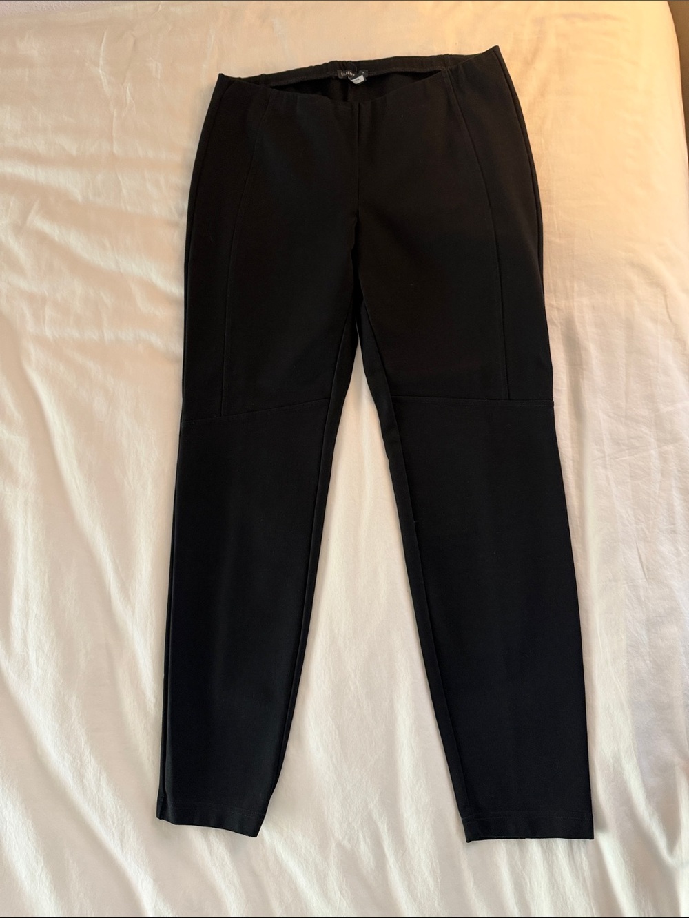 Eileen Fisher Black Slim Ponte Pull-On Pants